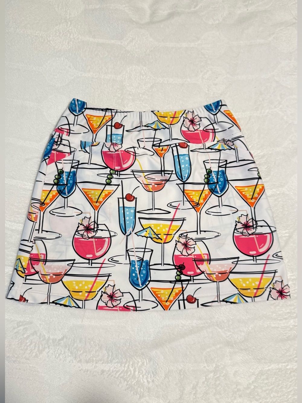 B-Skinz Club Pull-on Skort Golf Pickleball Cocktails Print XS